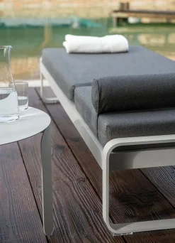 Fermob Bellevie Komfort-Sonnenliege D1 Marshmallow 79 Flanellgrau