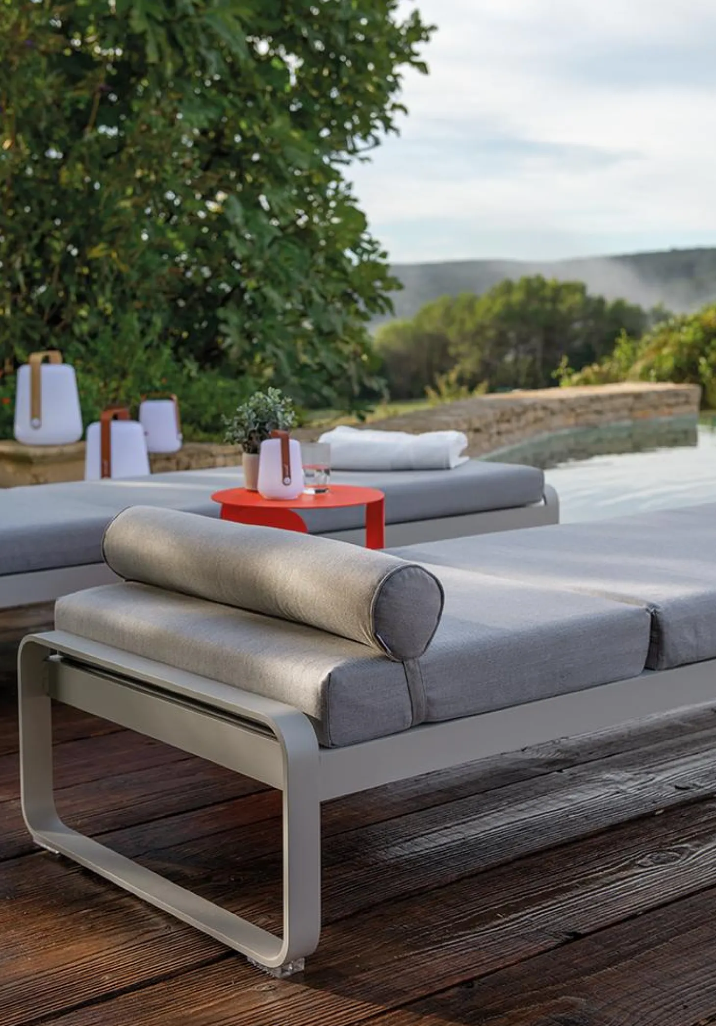 Fermob Bellevie Kopfstütze für Komfort-Sonnenliege 79 Flanellgrau