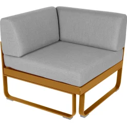 Fermob Bellevie Lounge Eck-Modul D2 Lebkuchen 79 Flanellgrau 1-Sitzer