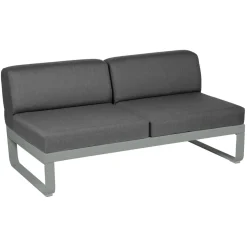 Fermob Bellevie Lounge 2-Sitzer Modul C7 Lapilligrau A3 Graphitgrau Mitte