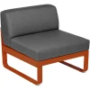 Fermob Bellevie Lounge 1-Sitzer Modul E2 Kandierte Orange A3 Graphitgrau Mitte