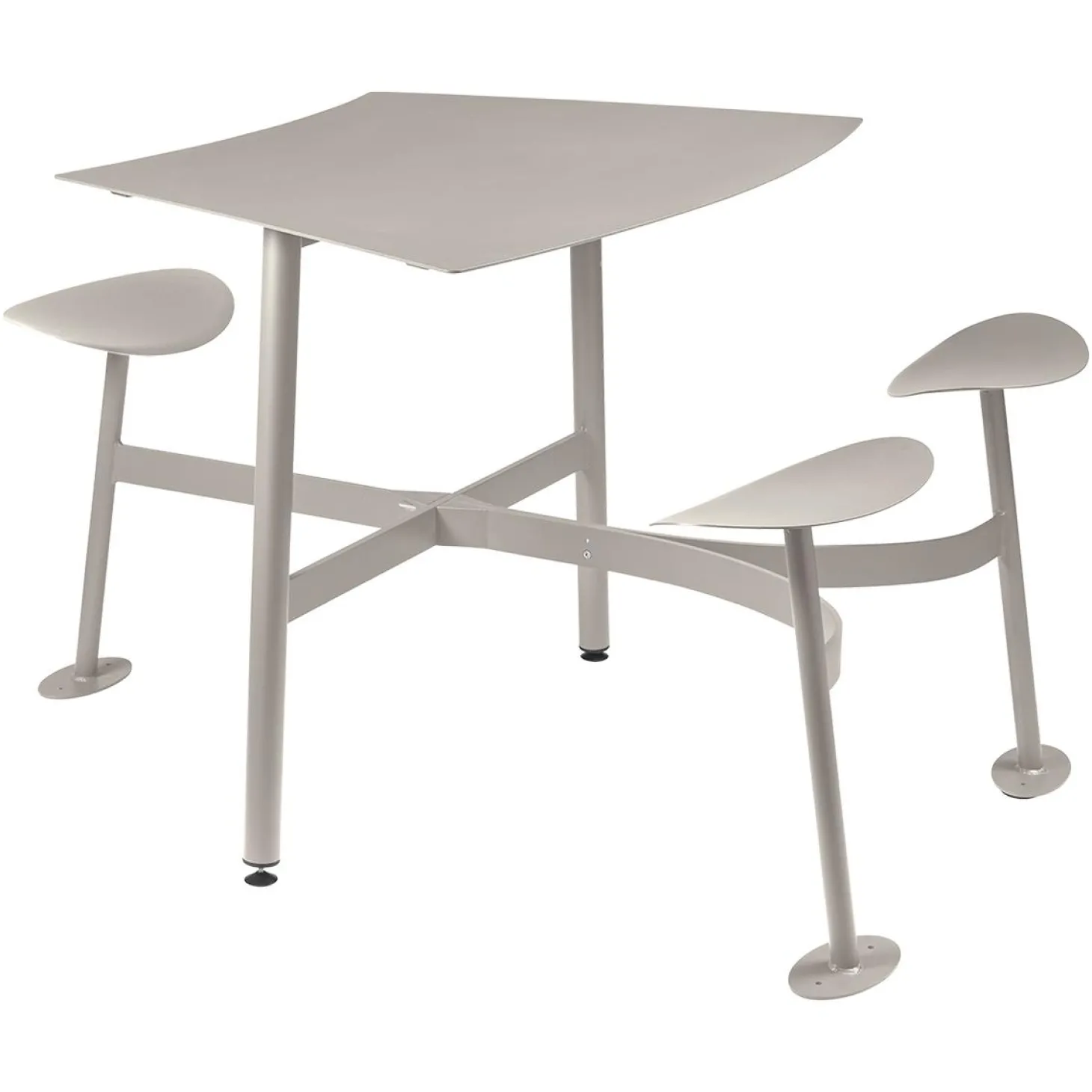 Fermob Bolder Outdoor-Büro 3-Sitzer Modular Lehmgrau