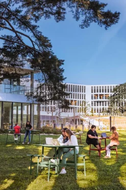 Fermob Bolder Outdoor-Büro 3-Sitzer Modular Lehmgrau