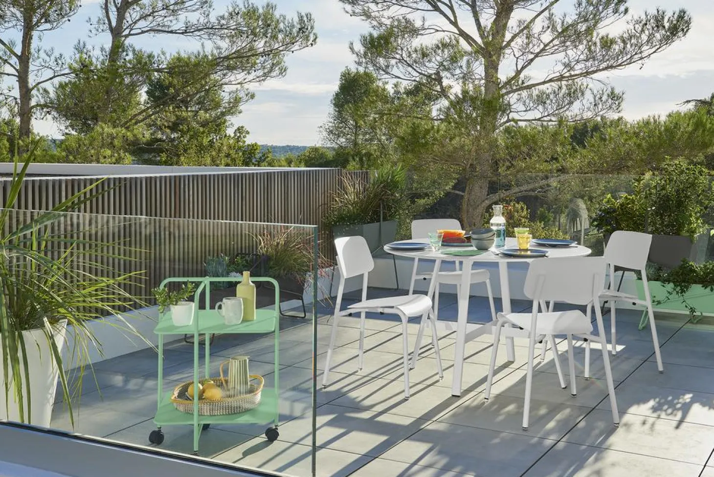 Fermob Gartentisch So'o rund Ø 117 cm Rosmarin