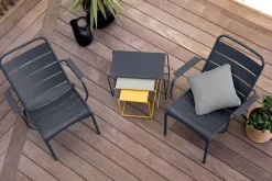 Fermob Luxembourg Tiefer Sessel Maya-Blau