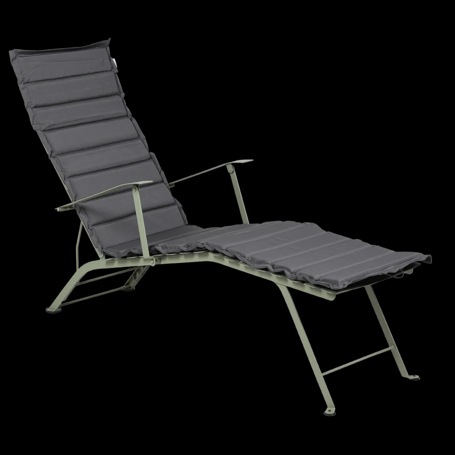 Fermob Outdoor Kissen für den Bistro Liegestuhl Nachtgrau 171 x 44 cm