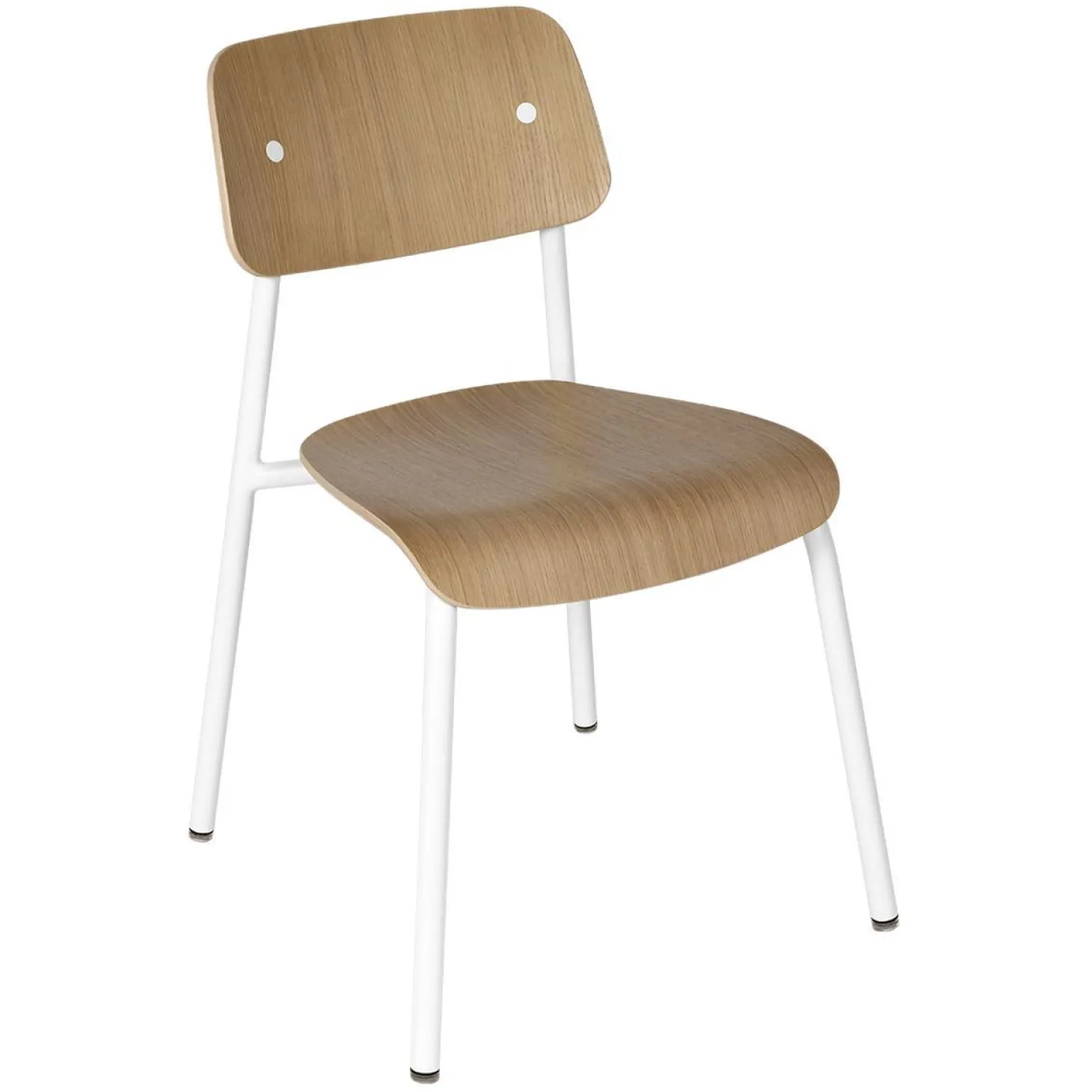 Fermob Studie Stuhl Holz ohne Armlehne Baumwollweiß