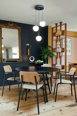 Fermob Studie Stuhl Holz ohne Armlehne Baumwollweiß