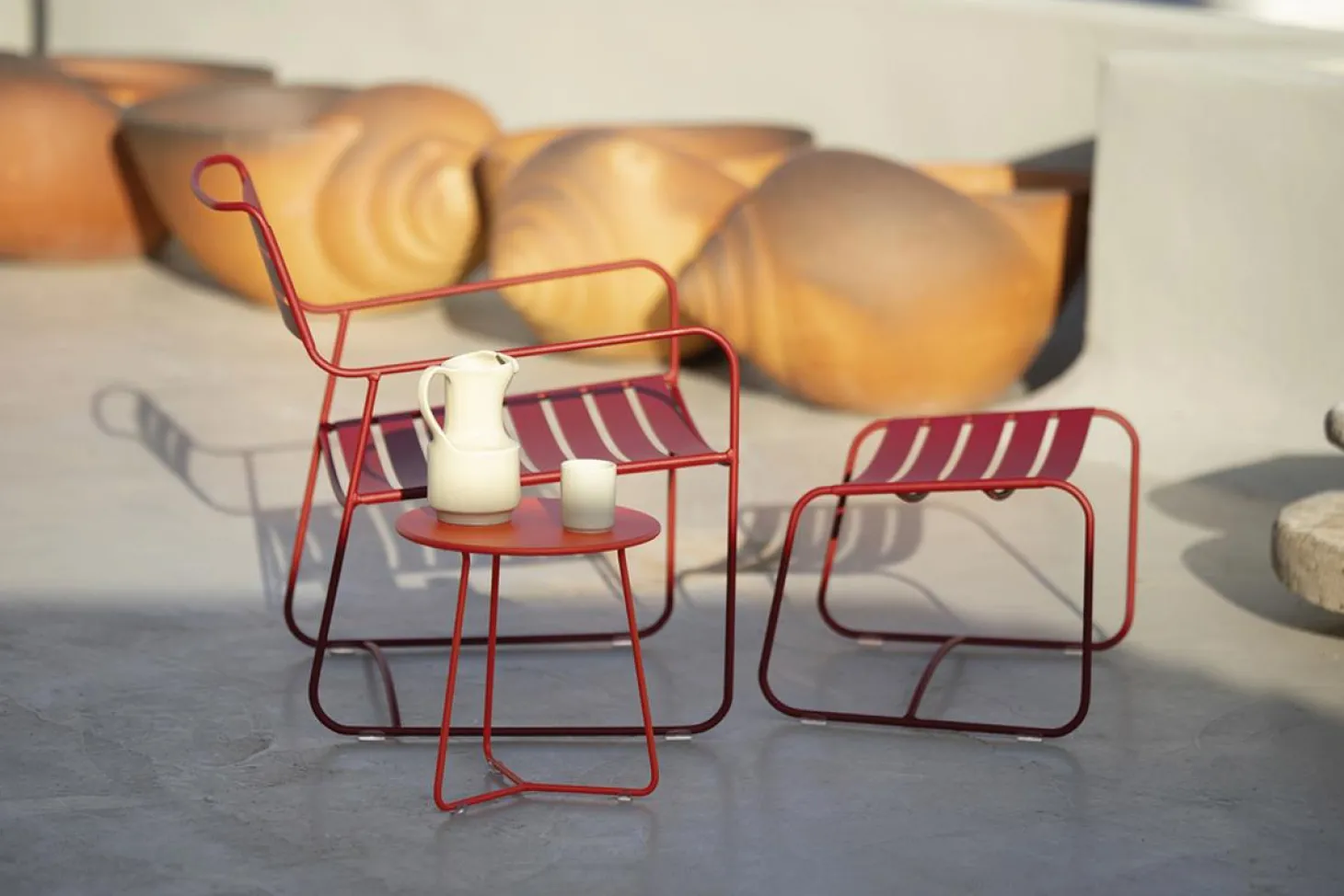 Fermob Surprising Fußablage Stahl Gewittergrau