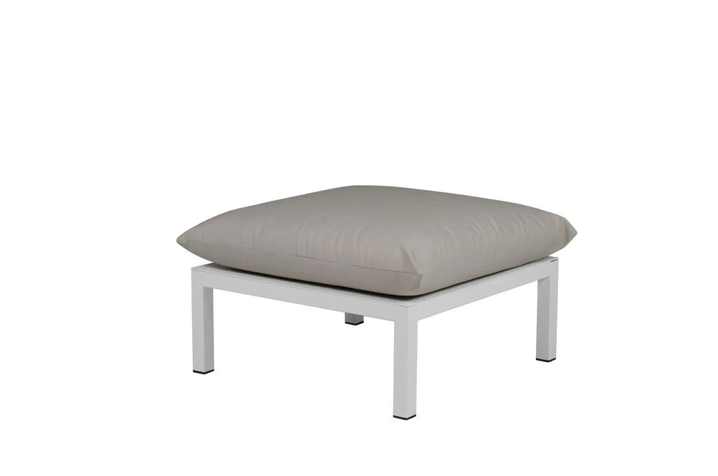 Fiam Anbauelelement Fiam DOMINO, 70 x 70 x 42 Gestell: Aluminium Weiß, Sitzkissen Taupe
