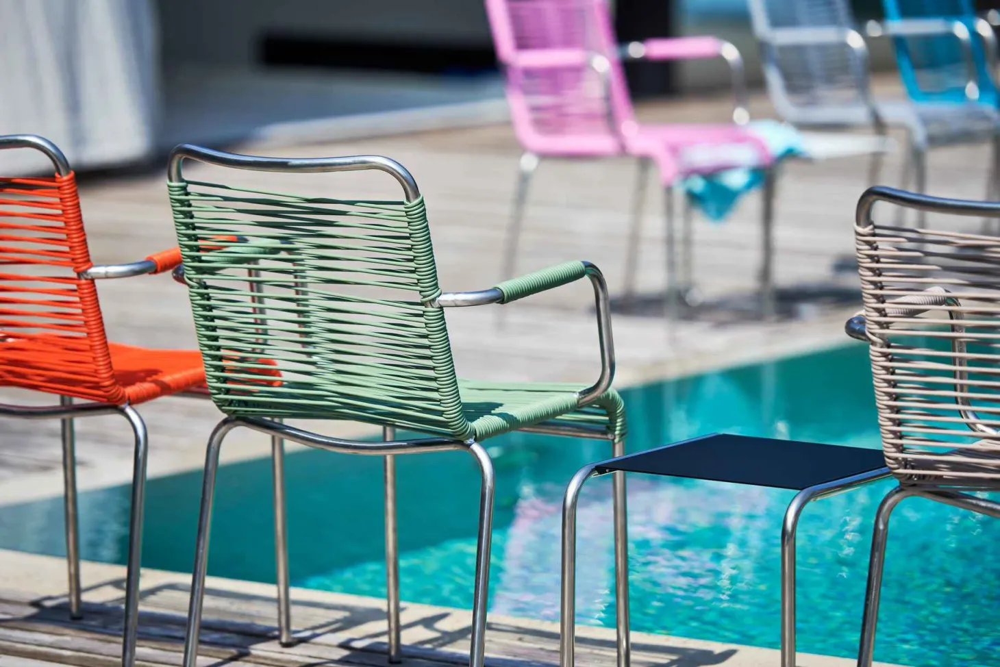 Fiam Outdoor Stapelsessel Fiam MYA SPAGHETTI orange