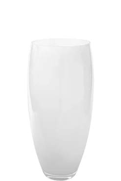Fink AFRICA Vase aus dickwandigem Glas weiss H 28 cm, D 14 cm