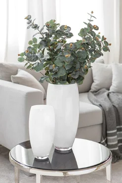 Fink AFRICA Vase aus dickwandigem Glas weiss H 28 cm, D 14 cm