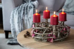 Fink CORONA Adventskranz silber, Durchmesser 40 cm