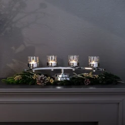 Fink Dunja schlanker Kerzenleuchter - gebogene Form Höhe 12cm, 42x15 cm