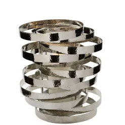 Fink Mirage Ring Windlicht mit Glas - gehämmertes Design