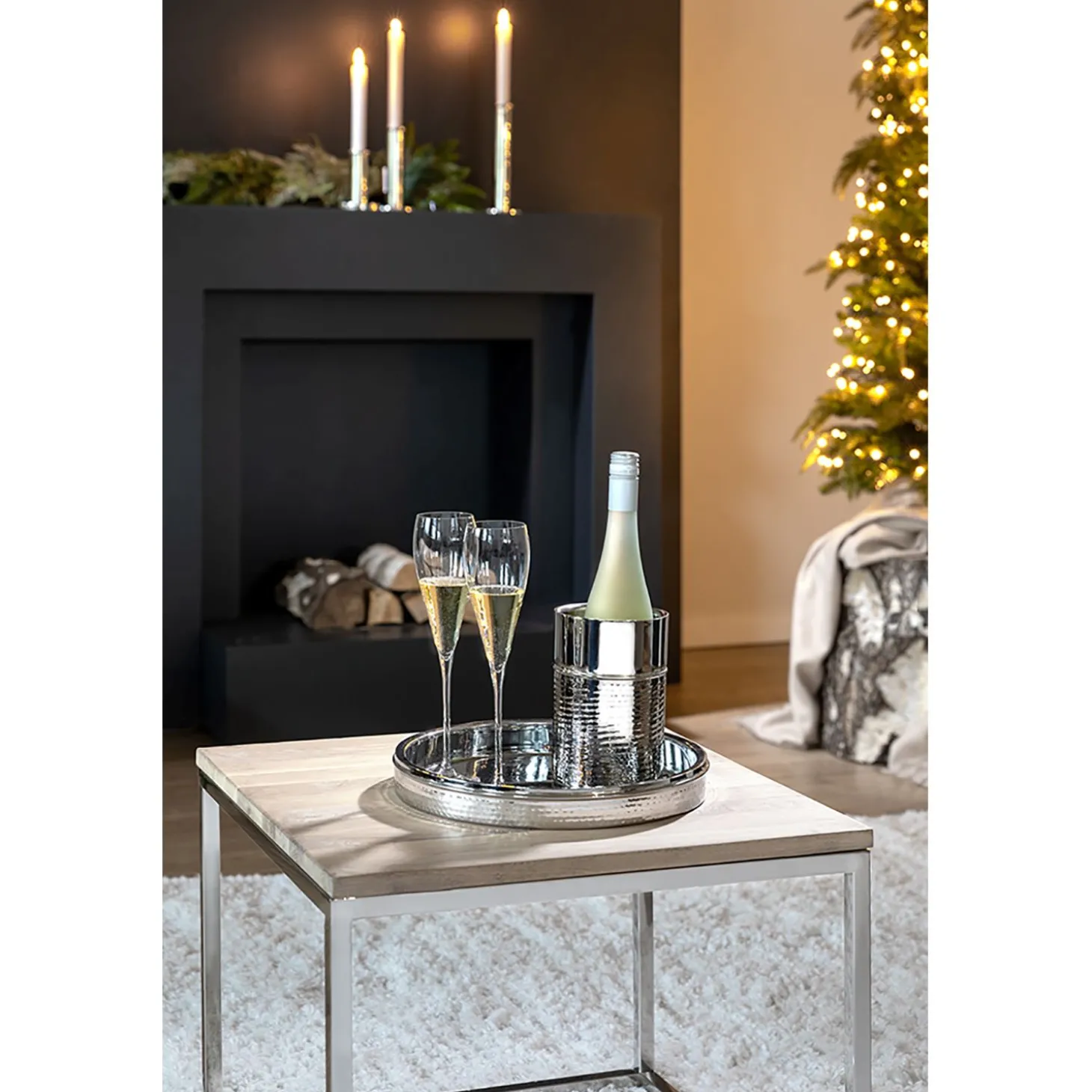 Fink Nassau silberner Weinkühler - doppelwandig