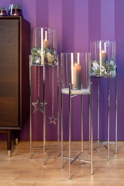 Fink ODEON stabiles Standwindlicht mit Vase 100 cm