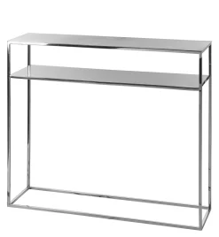 Fink Philipe Konsolentisch aus Edelstahl silber-schwarz