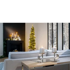 Fink Twinson 2-flammiger Stumpenkerzenhalter Länge 10 cm