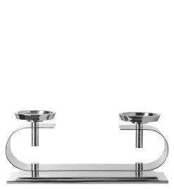 Fink Twinson 2-flammiger Stumpenkerzenhalter Länge 10 cm