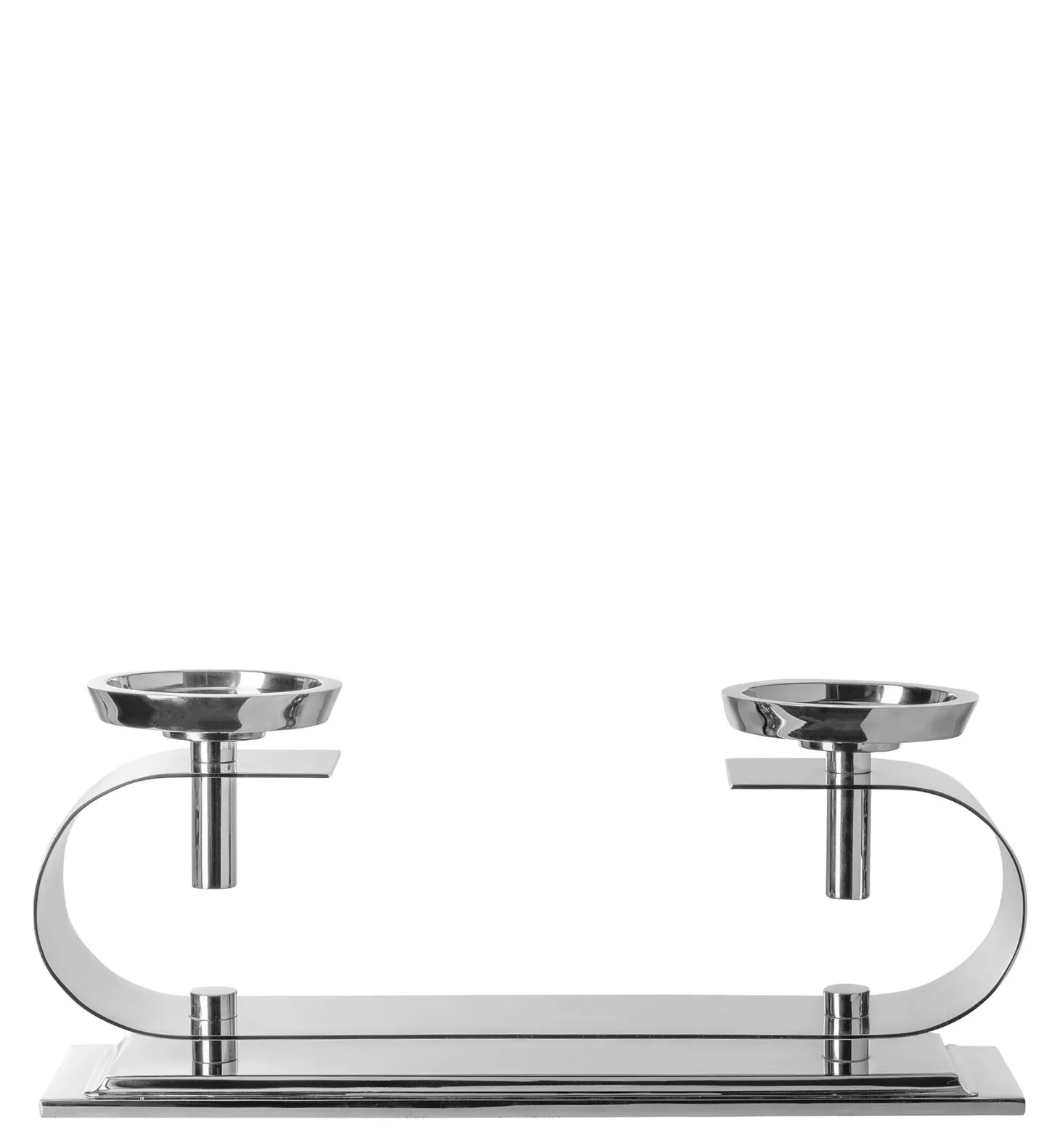 Fink Twinson 2-flammiger Stumpenkerzenhalter Länge 10 cm