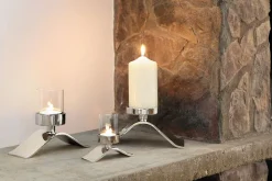 Fink WAVE Teelichthalter 1-flammig M - wellenförmiges Design