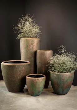 Fleur Ami Atlantis handgefertigtes Pflanzgefäß, bronze Ø 41 cm, Höhe 41 cm