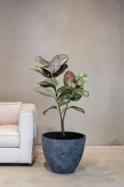 Fleur Ami Flora Pflanzentopf aus Beton antharzit Ø 37 cm, Höhe 30 cm