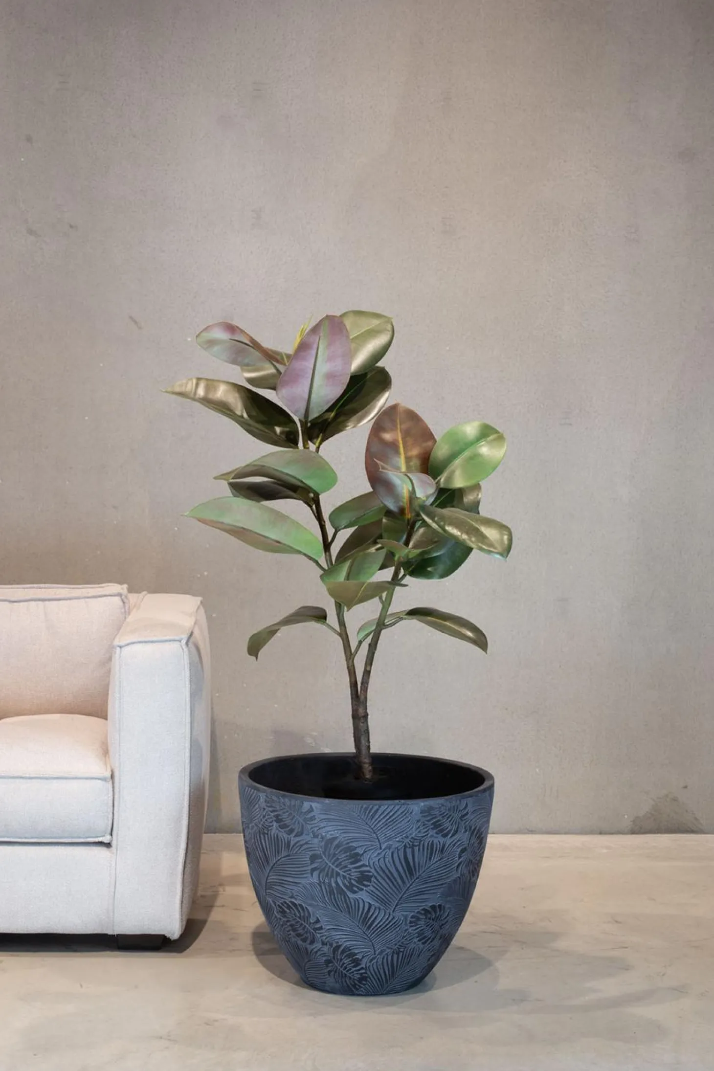 Fleur Ami Flora Pflanzentopf aus Beton antharzit Ø 37 cm, Höhe 30 cm