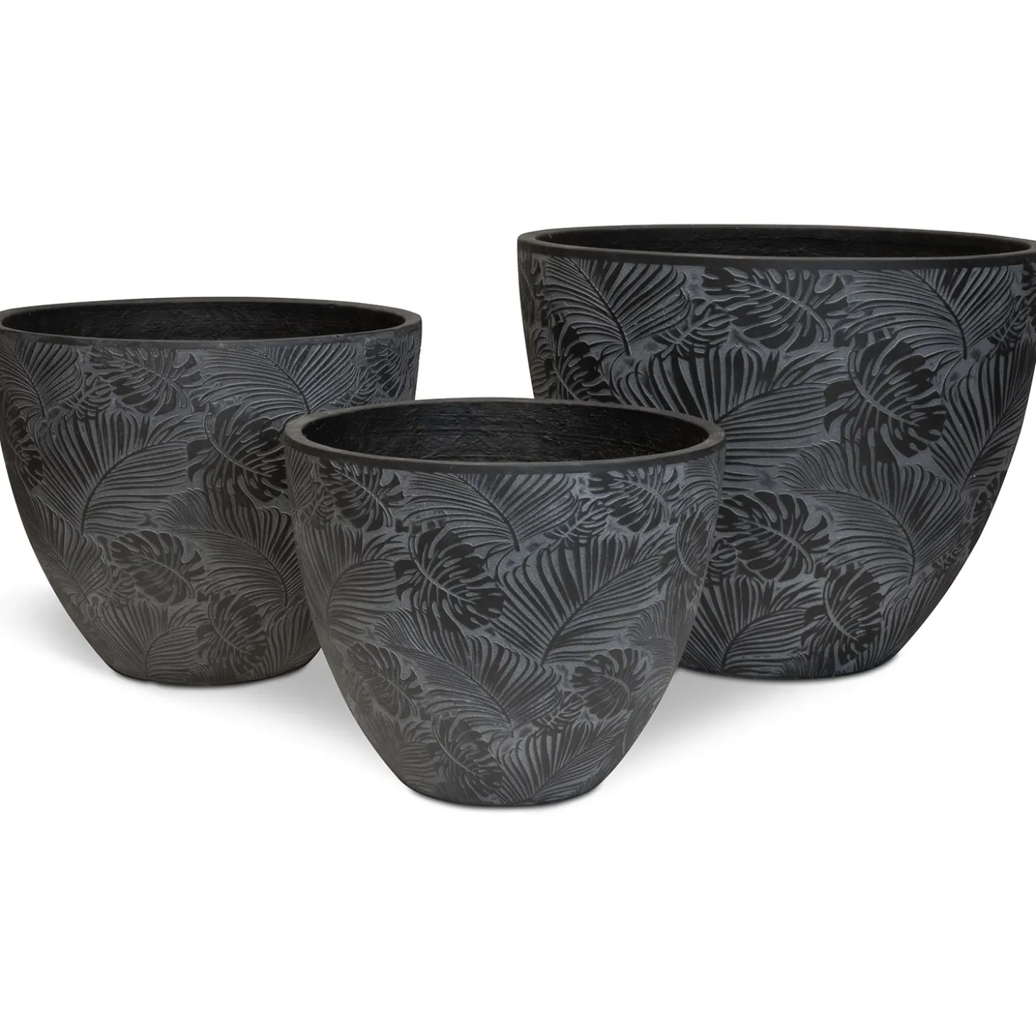 Fleur Ami Flora Pflanzentopf aus Beton 3er Set weiß