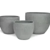 Fleur Ami Gritto handgefertigter Übertopf aus Beton 3er Set grau