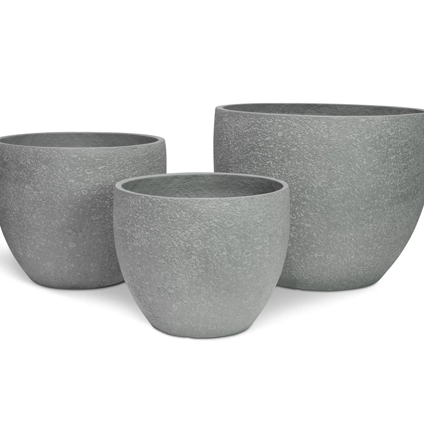 Fleur Ami Gritto handgefertigter Übertopf aus Beton 3er Set grau