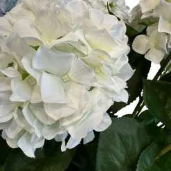 Fleur Ami Hortensie - Hydrangea Kunstpflanze, 10 Blüten, Höhe 73 cm, weiß-blau