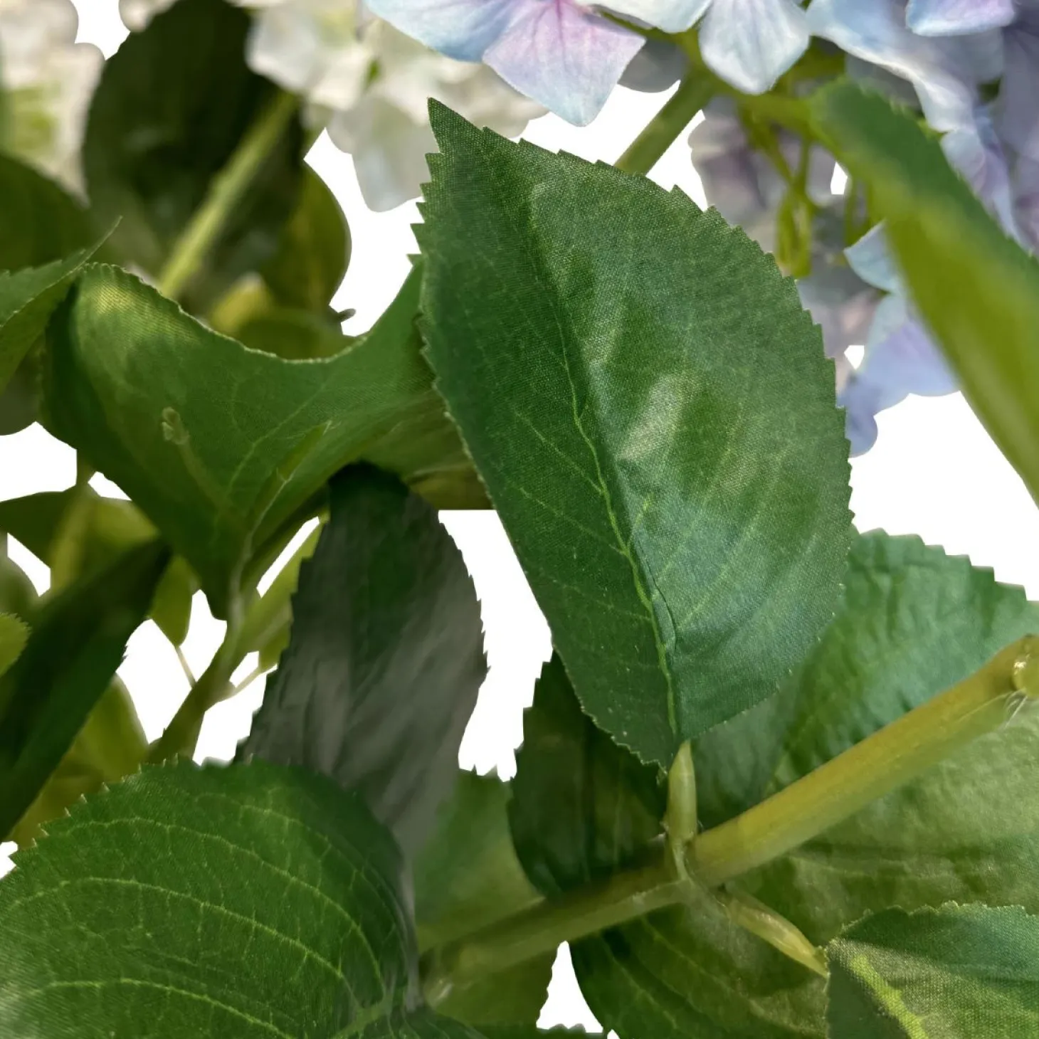 Fleur Ami Hortensie - Hydrangea Kunstpflanze, 10 Blüten, Höhe 73 cm, weiß-blau