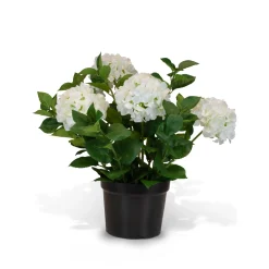 Fleur Ami Hortensie - Hydrangea Kunstpflanze, 5 Blüten grün