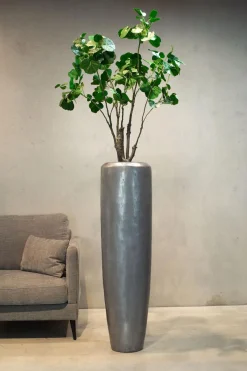 Fleur Ami Loft Bodengefäß für hochgewachsene Pflanzen Ø 30 cm, Höhe 80 cm black iron