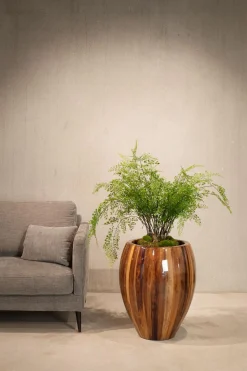 Fleur Ami Natura Bodengefäß aus Holz Ø 50 cm, Höhe 40 cm