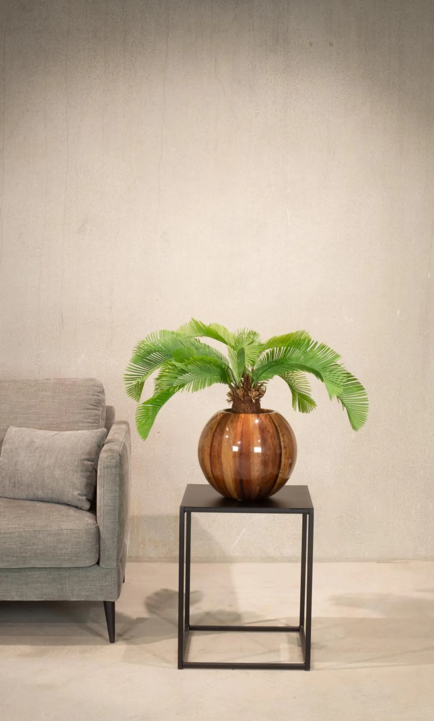 Fleur Ami Natura Bodengefäß aus Holz Ø 50 cm, Höhe 40 cm