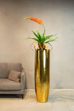 Fleur Ami Pandora elegante Bodenvase Ø 35 cm, Höhe 90 cm silver leaf