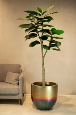 Fleur Ami Pandora robustes Bodengefäß mit eleganter Optik Ø 70 cm, Höhe 63,5 cm gold leaf