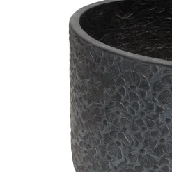 Fleur Ami Petal Pflanzgefäß mit Blütenblatt-Struktur Ø 37 cm, Höhe 30 cm anthrazit