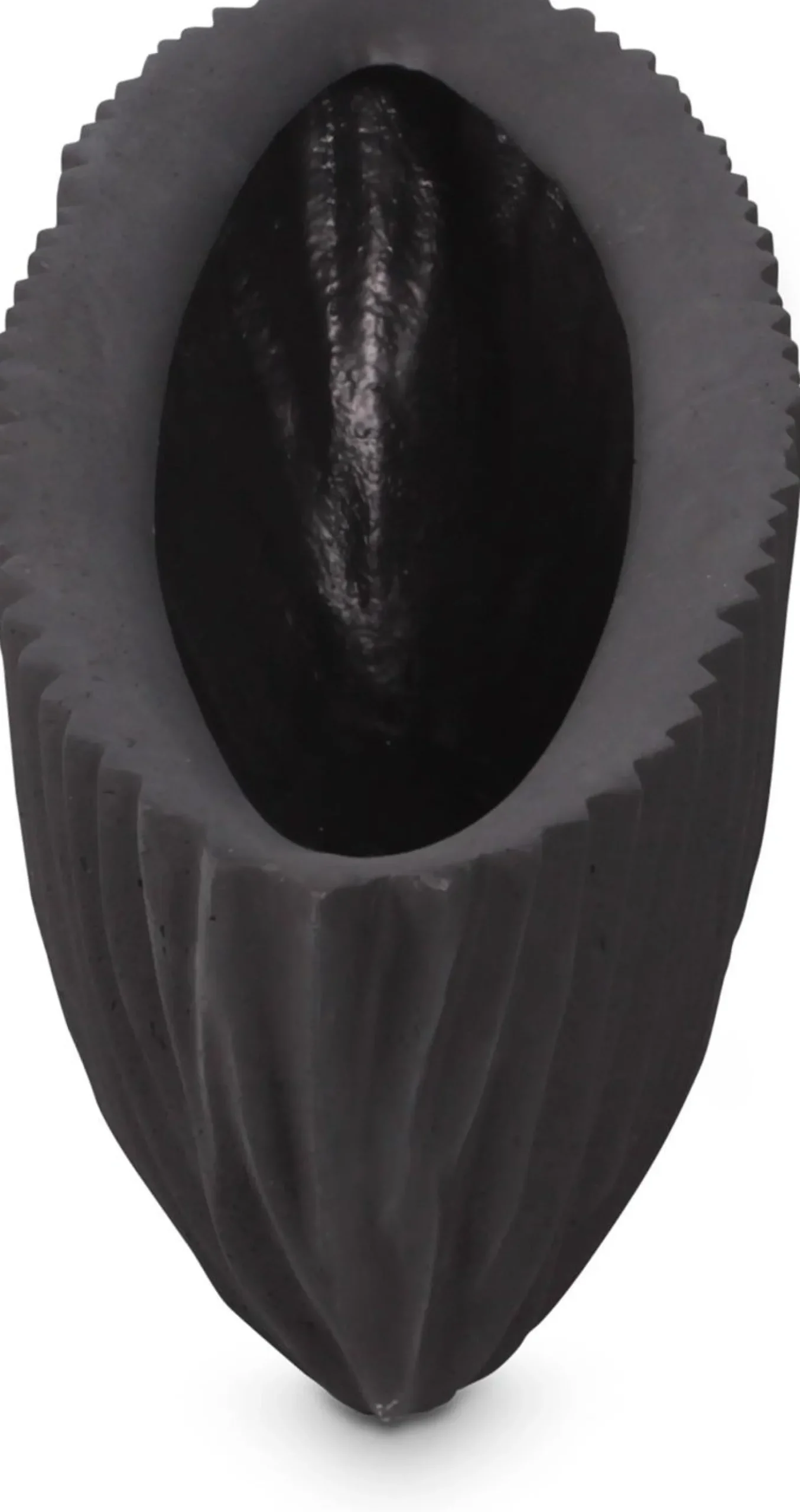 Fleur Ami River bootförmiges Tischgefäß schwarz