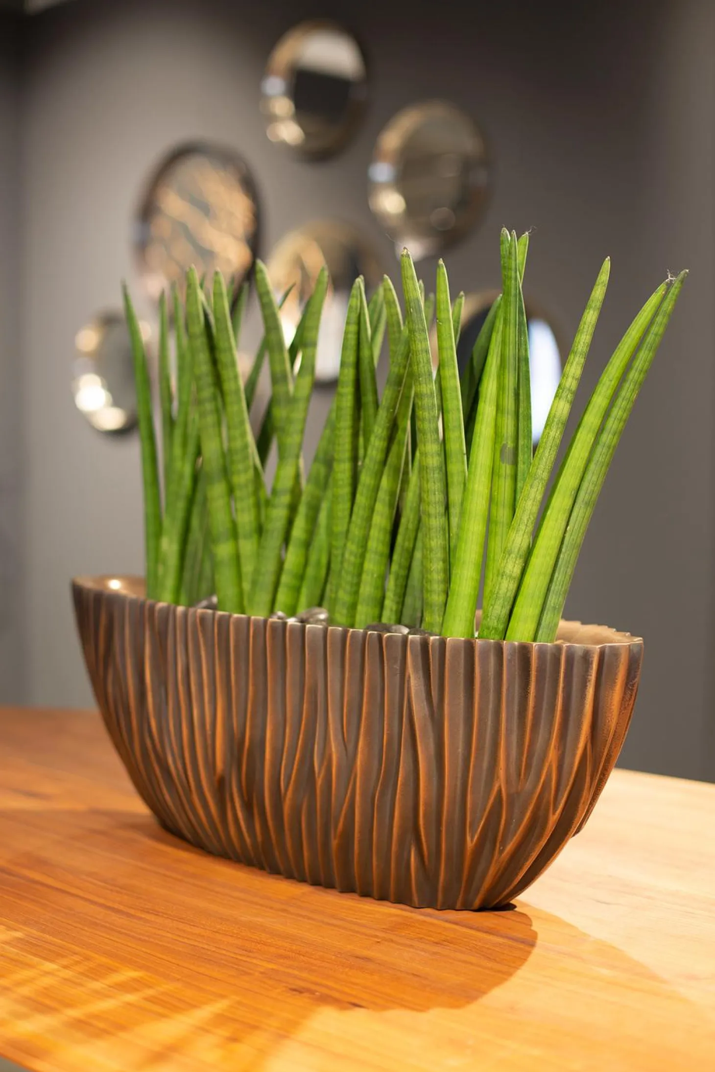 Fleur Ami River bootförmiges Tischgefäß schwarz