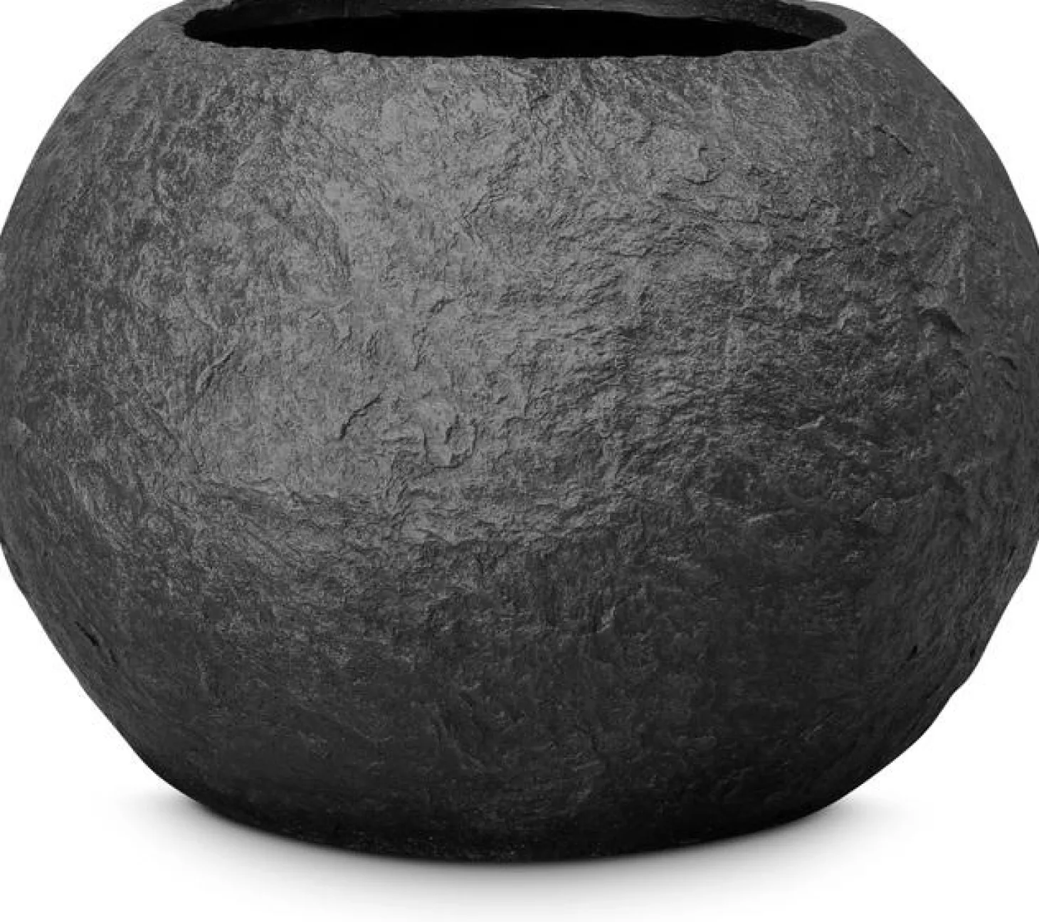 Fleur Ami Rocky Gobe Pflanzkugel mit Metallpigmenten Ø 60 cm, Höhe 43 cm black granite