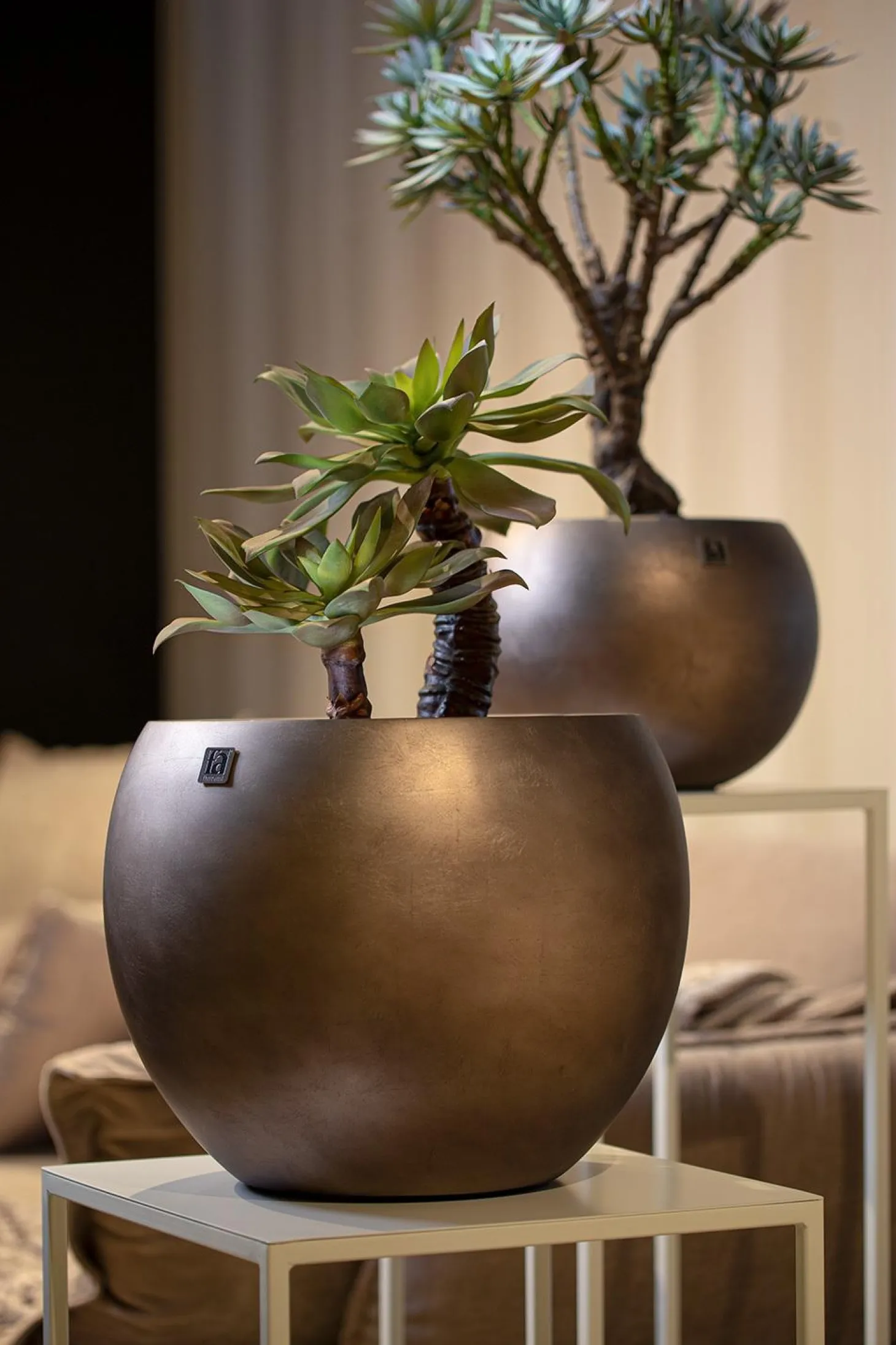 Fleur Ami Royal Pflanzkugel Ø 30 cm, Höhe 24 cm champagner rosé