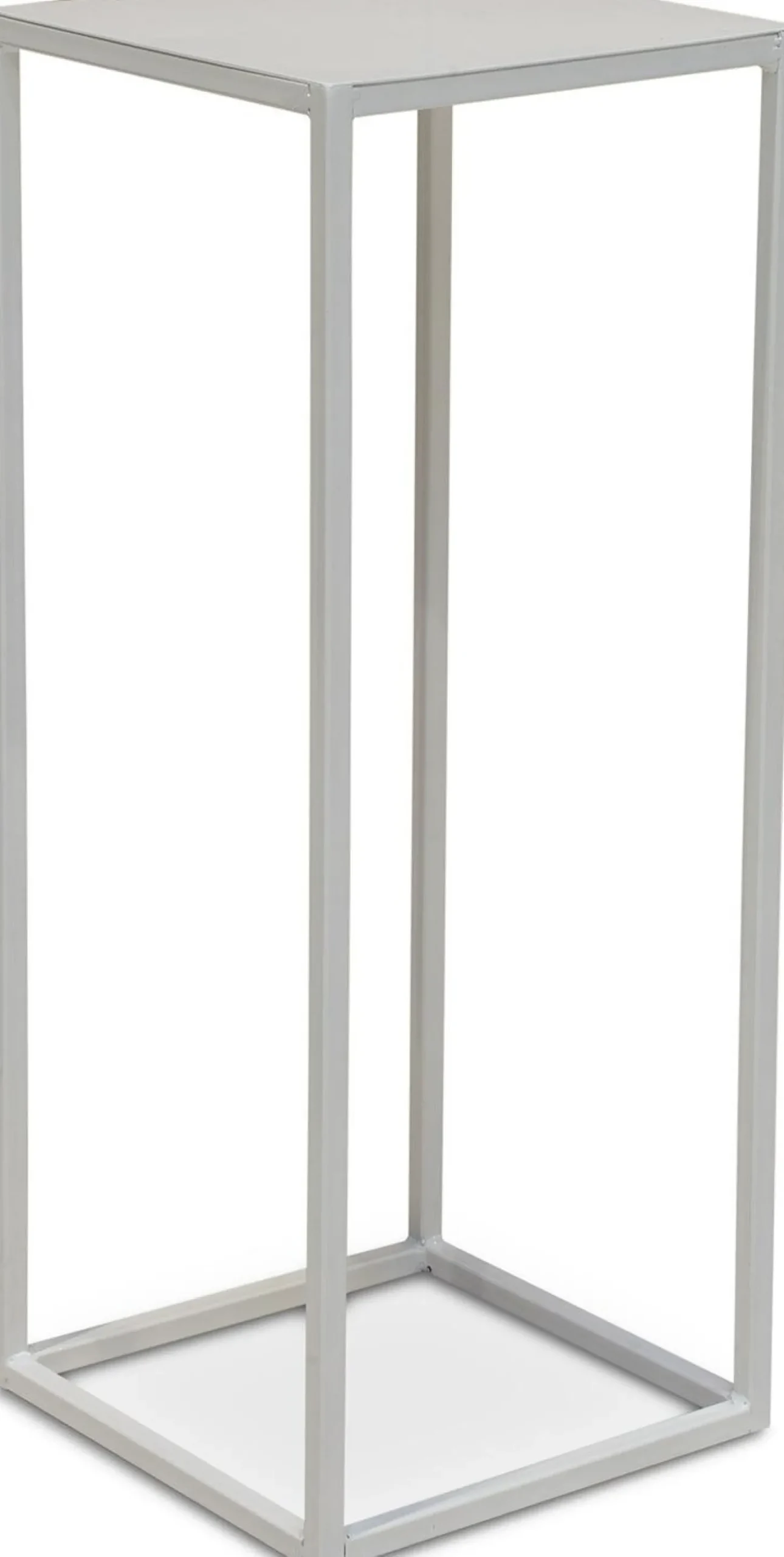 Fleur Ami Stage Blumensäule Metall 30 x 30 cm Höhe 75 cm weiß matt