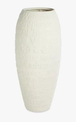 Fleur Ami Welcome Bodenvase mit Schriftzug Willkommen Ø 52 cm, Höhe 120 cm