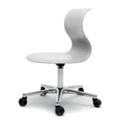 Flötotto Bürostuhl und Praxisstuhl Pro 6 - unsere Topseller granitgrau/Aluminium mit PRO-Matic ohne Armlehne ohne Sitzkissen