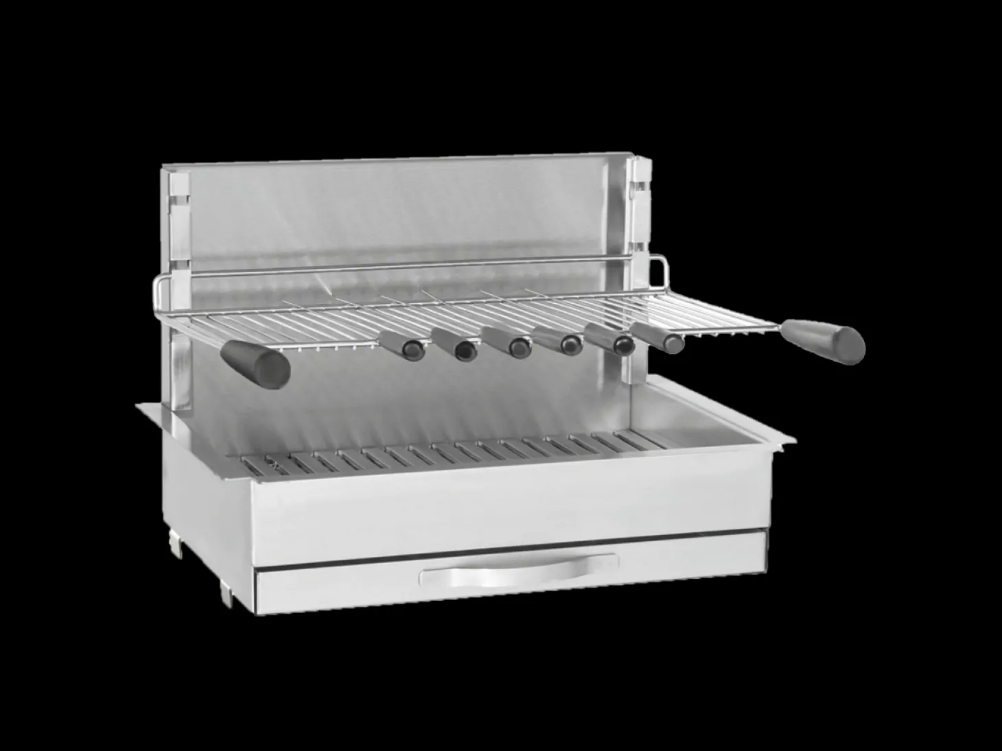 Forge Adour Edelstahl Holzkohlegrill mit 6 Spießen